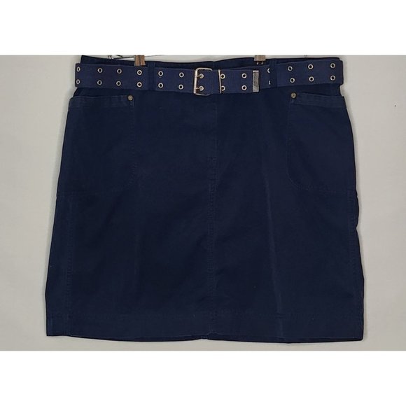 Nautica Dresses & Skirts - Nautica Blue Mini Skirt with Belt Size 16